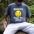Boobies Make Me Smile Mardi Gras Raglan Baseball Tee Men's Comfort Colors T-Shirt Denim
