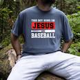 This Boy Runs On Jesus And Baseball Christian Baseball Men's Comfort Colors T-Shirt Denim This Boy Runs On Jesus And Baseball Christian Baseball Men's Comfort Colors T-Shirt Denim