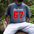 Number 67 Numbered Six Seven Baseball Jersey Style Team 67 Men's Comfort Colors T-Shirt Denim Number 67 Numbered Six Seven Baseball Jersey Style Team 67 Men's Comfort Colors T-Shirt Denim