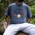 Patriotic Baseball Dad USA Flag American 4th Of July Men's Comfort Colors T-Shirt Denim Patriotic Baseball Dad USA Flag American 4th Of July Men's Comfort Colors T-Shirt Denim