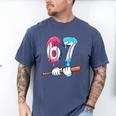 Baseball 67 Ice Cream Drip Six Seven Boys Men's Comfort Colors T-Shirt Blue Jean Baseball 67 Ice Cream Drip Six Seven Boys Men's Comfort Colors T-Shirt Blue Jean