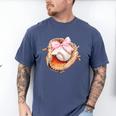 Baseball Drip Ice Cream Coquette Pink Bow Baseball Player Men's Comfort Colors T-Shirt Blue Jean