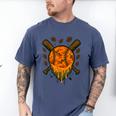 Baseball Drip Ice Cream Dripping Blaze Hunter Orange Camo Men's Comfort Colors T-Shirt Blue Jean Baseball Drip Ice Cream Dripping Blaze Hunter Orange Camo Men's Comfort Colors T-Shirt Blue Jean
