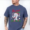 Baseball Mama Christmas Santa Hat Xmas Softball Mom Men's Comfort Colors T-Shirt Blue Jean