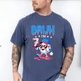 Bruh I'm 7 Baseball Ice Cream Drip It's My 7th Birthday Men's Comfort Colors T-Shirt Blue Jean
