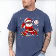 Santa Baseball Christmas Pajamas Xmas Men Boy Toddlers Men's Comfort Colors T-Shirt Blue Jean Santa Baseball Christmas Pajamas Xmas Men Boy Toddlers Men's Comfort Colors T-Shirt Blue Jean