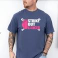 Strike Out Cancer Breast Cancer Awareness Baseball Warrior Men's Comfort Colors T-Shirt Blue Jean Strike Out Cancer Breast Cancer Awareness Baseball Warrior Men's Comfort Colors T-Shirt Blue Jean