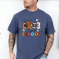 I Survived 67 33 Days Of School Baseball Basketball Football Men's Comfort Colors T-Shirt Blue Jean