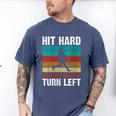 Women's Retro Hit Hard Run Fast Turn Left Baseball Lover Men's Comfort Colors T-Shirt Blue Jean Women's Retro Hit Hard Run Fast Turn Left Baseball Lover Men's Comfort Colors T-Shirt Blue Jean