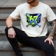 Awesome 67 Baseball Drip Effect Baseball 6-7 Meme Graphic Premium Tri-Blend Men's Comfort Colors T-Shirt Ivory