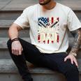 Baseball Dad American USA Flag Dada Men Baseball Fathers Day Men's Comfort Colors T-Shirt Ivory Baseball Dad American USA Flag Dada Men Baseball Fathers Day Men's Comfort Colors T-Shirt Ivory