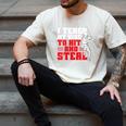 Baseball Dad Teach Kids Hit And Steal Softball Game Men's Comfort Colors T-Shirt Ivory Baseball Dad Teach Kids Hit And Steal Softball Game Men's Comfort Colors T-Shirt Ivory