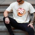 Baseball Drip Ice Cream Coquette Pink Bow Baseball Player Men's Comfort Colors T-Shirt Ivory