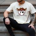 Baseball Heart Pirate Hat Crossed Swords Men Boys Kids Youth Men's Comfort Colors T-Shirt Ivory