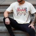 Baseball Mama Lightning Bolt Checkered Varsity Mother's Day Men's Comfort Colors T-Shirt Ivory