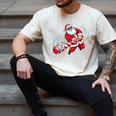 Baseball Santa 67 Christmas Xmas Pajamas Boys Men's Comfort Colors T-Shirt Ivory