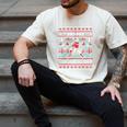 Ho Ho Homerun Baseball Ugly Christmas Sweater Party Hitter Men's Comfort Colors T-Shirt Ivory