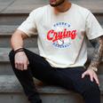 There Is No Crying In Baseball Game Baseball Dad Men's Comfort Colors T-Shirt Ivory