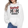 Baseball Mom Red Varsity Baseball Mama Cute Mother's Day Wmen Hoodie