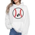 Pregnant Baseball Mom Pregnancy Announcement Baby Feet Belly Wmen Hoodie