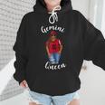 African American Baseball Mom Gemini Queen Zodiac Sign Wmen Hoodie