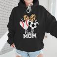 Ball Mom Soccer Baseball Mom Heart Wmen Hoodie