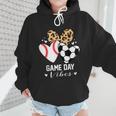 Game Day Vibes Soccer Baseball Mom Heart Wmen Hoodie Game Day Vibes Soccer Baseball Mom Heart Wmen Hoodie