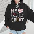 My Heart Is On That Court Baseball Player Baseball Mom Wmen Hoodie My Heart Is On That Court Baseball Player Baseball Mom Wmen Hoodie