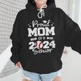 Proud Mom Of a 2024 Senior Baseball Mom 2024 Graduate Wmen Hoodie