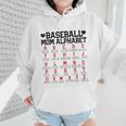 Baseball Mom Alphabet Wmen Hoodie Baseball Mom Alphabet Wmen Hoodie