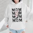 Baseball MOM Lightning Bolt Tshirt Retro Wmen Hoodie