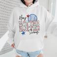 Hey Batter Batter Swing Graphic For Baseball Moms Wmen Hoodie