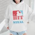I Teach My Kid Baseball Mom Vintage Coach Baseball Wmen Hoodie