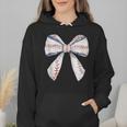 Baseball Mom Coquette Bow Baseball Mama Wmen Hoodie