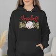 Sport Mom Leopard Mother's Day Baseball Mommy Mama Wmen Hoodie Sport Mom Leopard Mother's Day Baseball Mommy Mama Wmen Hoodie