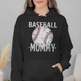 Vintage Baseball Mommy Mother's Day Sports Lover Mom Wmen Hoodie
