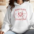 2024 Home Plate Social Club Softball Season Tee Baseball Mom Premium Wmen Hoodie