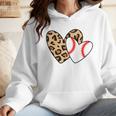 Baseball Heart Leopard Heart Sport Baseball Mom Wmen Hoodie Baseball Heart Leopard Heart Sport Baseball Mom Wmen Hoodie