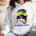 Colombia Baseball Mom Messy Bun Wmen Hoodie Colombia Baseball Mom Messy Bun Wmen Hoodie