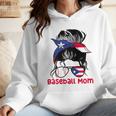 Puerto Rico Baseball Mom Messy Bun Boricua Wmen Hoodie