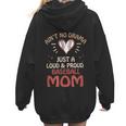 Ain’t No Drama Just a Loud & Proud Baseball Mom Women Hoodie Back Print