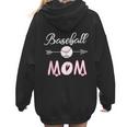 Baseball Mom Birthday Sport Baseball Sport Matching Family Women Hoodie Back Print