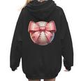 Baseball Mom Coquette Pink Bow Baseball Mom Women Hoodie Back Print Baseball Mom Coquette Pink Bow Baseball Mom Women Hoodie Back Print