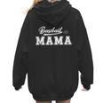 Baseball Mom Design Women Hoodie Back Print