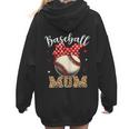 Baseball Mom Headband Leopard Baseball Ball Mother's Day Women Hoodie Back Print Baseball Mom Headband Leopard Baseball Ball Mother's Day Women Hoodie Back Print