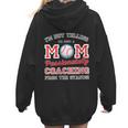Baseball Mom I'm Not Yelling Support Cheerleading Women Hoodie Back Print