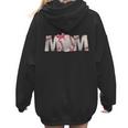 Baseball Mom With Pink Bow Women Hoodie Back Print