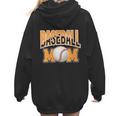 Baseball Mom Sports Orange Women Hoodie Back Print