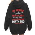 Baseball Moms My Kids Are Dirty Too Women Hoodie Back Print