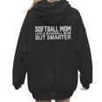 FUNNY Softball Mom Like A Baseball Mom But Smarter Women Hoodie Back Print FUNNY Softball Mom Like A Baseball Mom But Smarter Women Hoodie Back Print